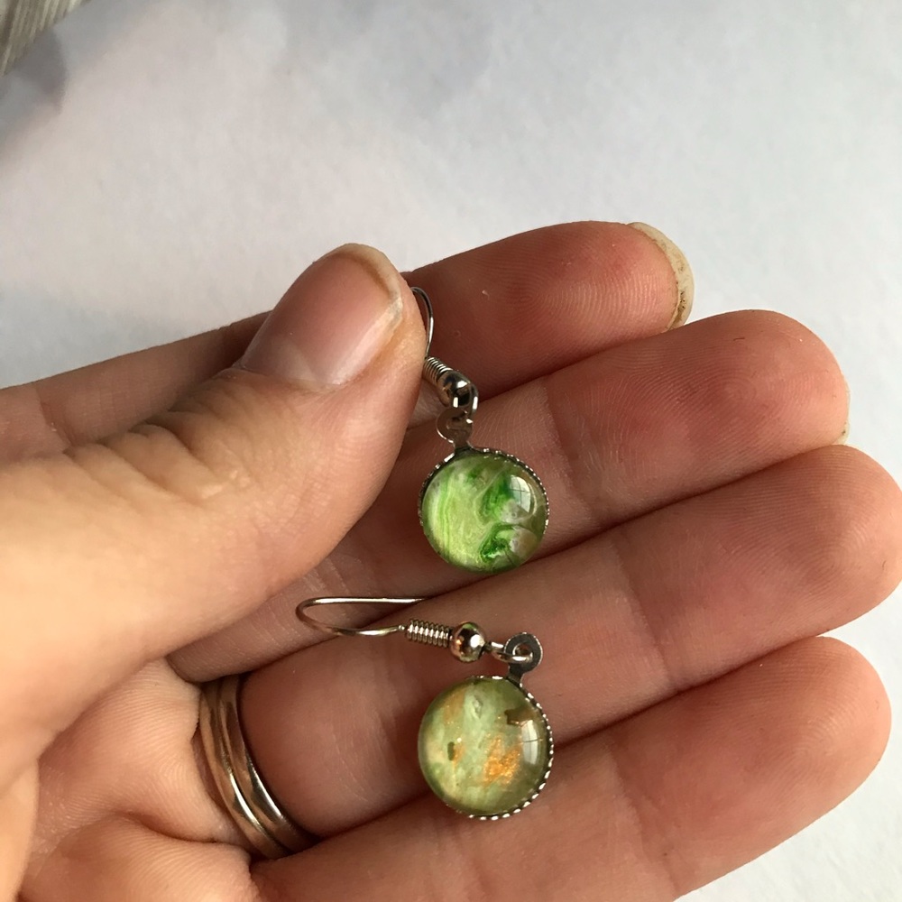Free w/ purchase liquid acrylic earrings